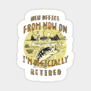 Fishing Retirement Adventure Outdoor Officially Retired Magnet