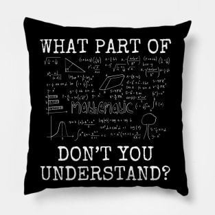 what part of don't understand funny math Pillow