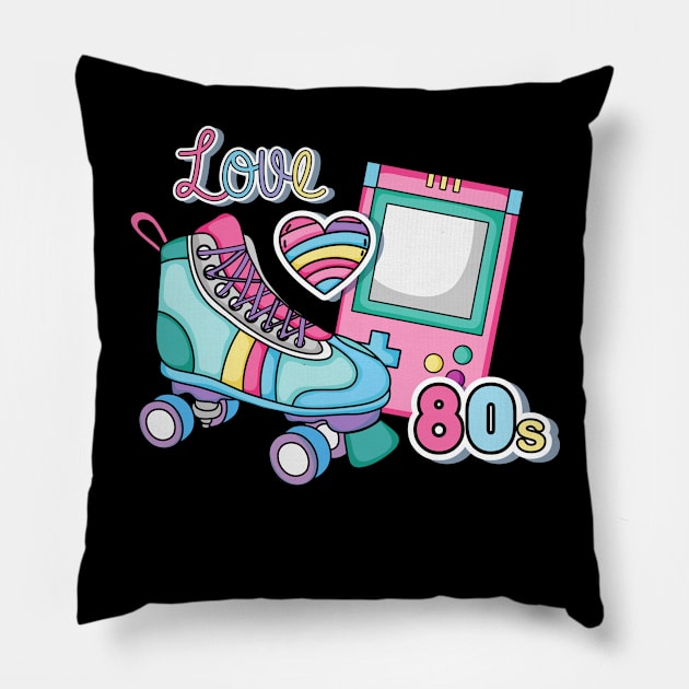 I Love The 80s Pillow by Peter smith