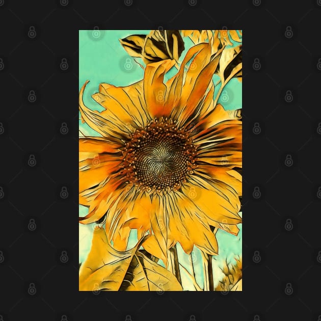 Sun Kissed Sunflower - Light Green by Rebekah Slick