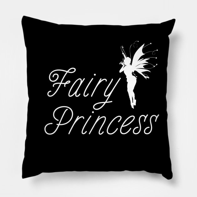 Fairy Princess (With Fairy Illustration) Pillow by Tiny Monarch Designs JA