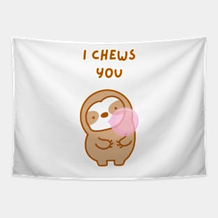 I Choose You Bubble Gum Sloth Tapestry