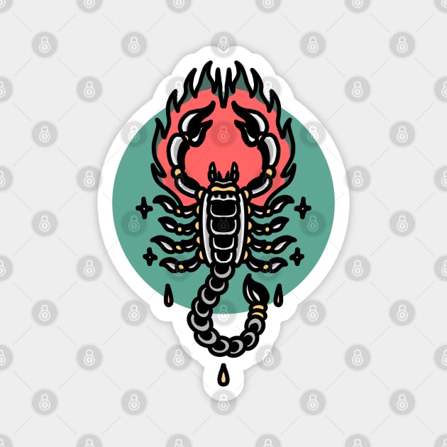 burning scorpion tattoo Magnet by donipacoceng