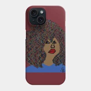 Curlyhair Reddish Natural Hair Queen Phone Case