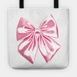 Big Pink Bow Tee Shirt Trendy Ribbon Y2k Tote