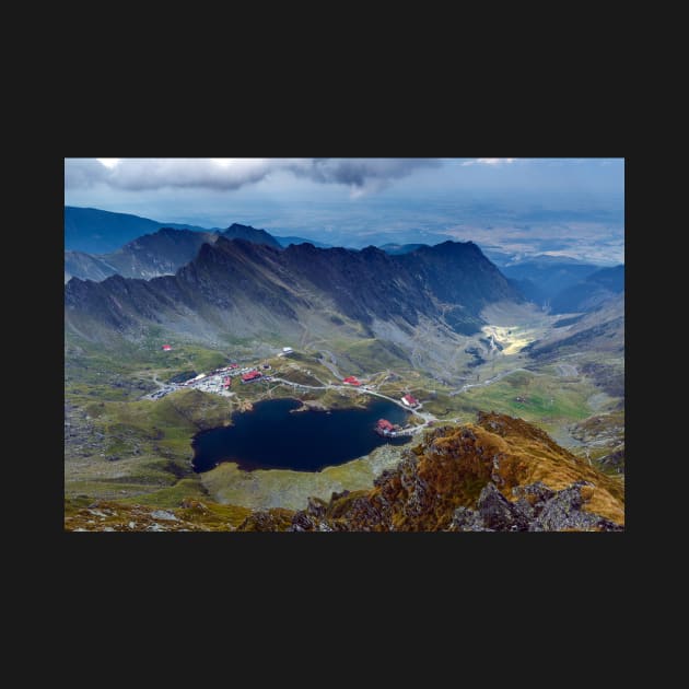 Aerial view of Balea Lake by naturalis