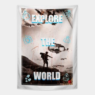 EXPLORE THE WORLD - TRAVEL Tapestry