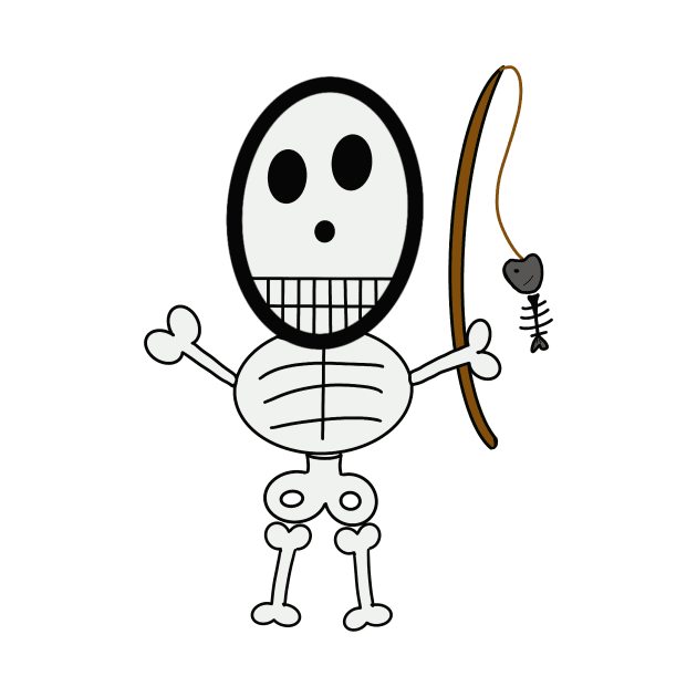 Cute skeletons doodle style by Sumet