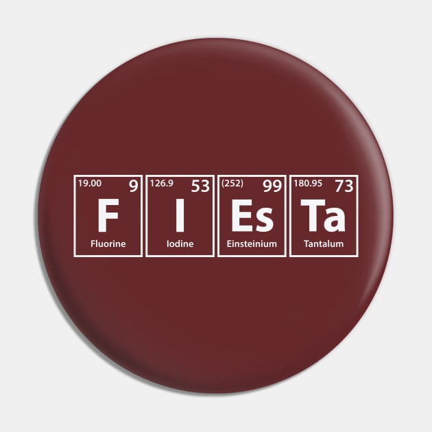 Fiesta (F-I-Es-Ta) Periodic Elements Spelling Pin by cerebrands