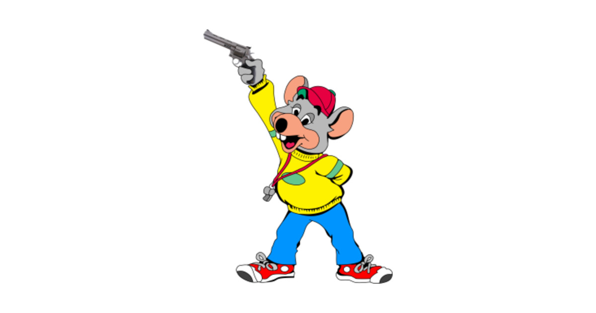 Cheese Gun Chuck E Cheese Sticker TeePublic