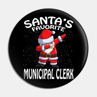 Santas Favorite Municipal Clerk Christmas Pin