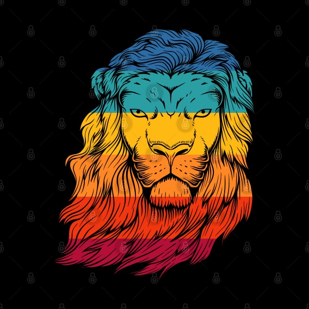 Vintage Lion Head by Dojaja