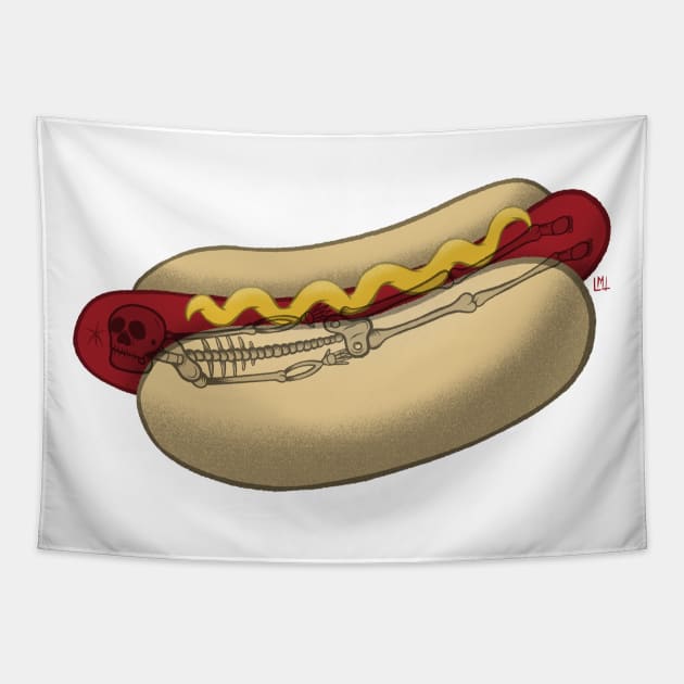 Hot Dog Tapestry by LoudMouthThreads