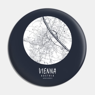 Vienna, Austria City Map - Full Moon Pin