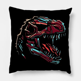 Illustration robotic T-Rex t-shirt design Pillow