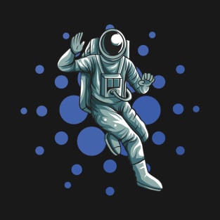 Cardano Logo Astronaut Blockchain ADA Crypto Token Coin To The Moon T-Shirt