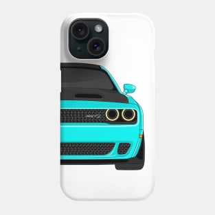 DODGE HELLCAT FRONT AQUA Phone Case