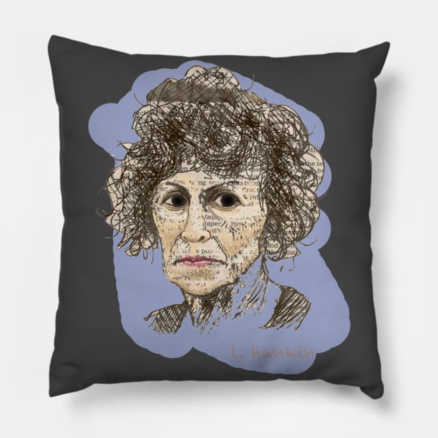 Lady & Hair Pillow by LarryHankin