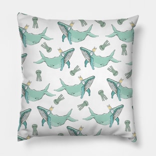 Whale and squid Pillow