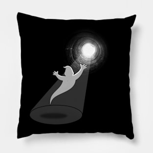 Crossing Over Death Cute Funny Paranormal Ghost Afterlife Horror Cartoon Pillow