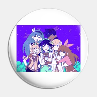 Omori x Genshin Impact Fanart Pin