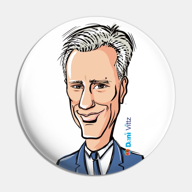 Caricature Portrait of the man in the suit Pin by Dani Vittz