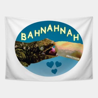 Muriel loves Bahnahnah (blue color) Tapestry