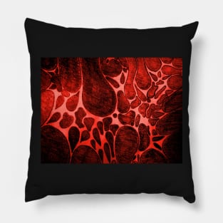 BURNT ORANGE NEON  WORLD WIDE WEB Pillow