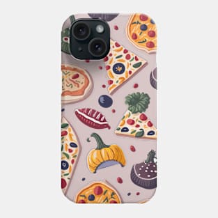 Seamless pattern with pizza Phone Case