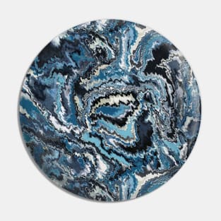 Blue swirl watercolor Pin