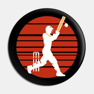 Cricket Player - Vintage Sunrise Edition Pin