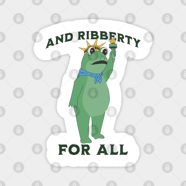 And Ribberty For All! Statue of Ribberty, Portland Frogs Represent! Magnet by Luxinda