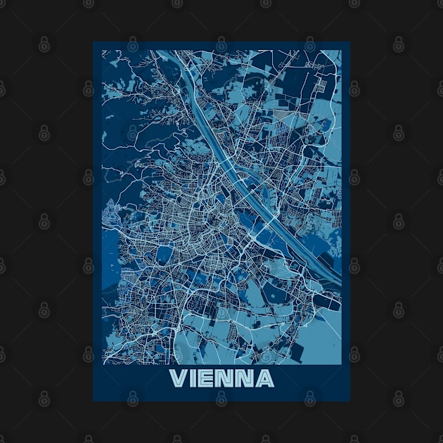 Vienna - Austria Peace City Map by tienstencil