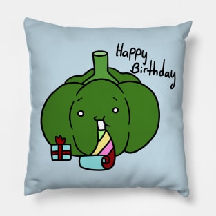 Happpy Birthday - Green Bell Pepper Pillow