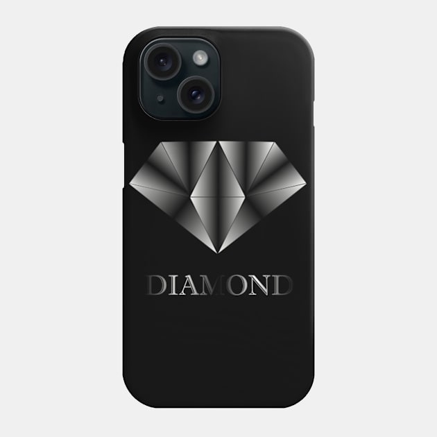 BLACK DIAMOND Phone Case by SAMUEL FORMAS