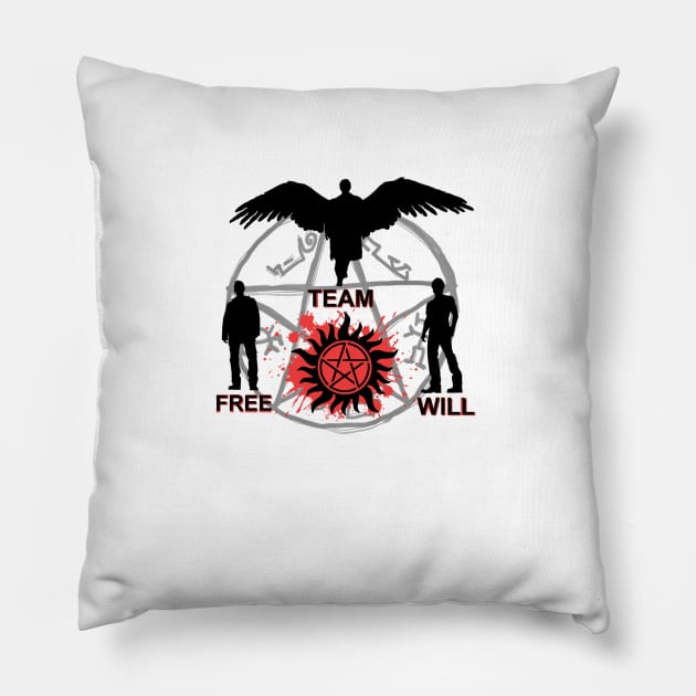 Team Free Will :) Pillow by Winchestered