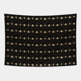 Golden Cards Symbols Tapestry