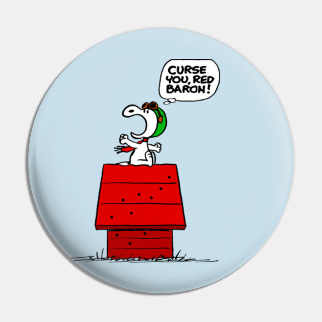 Wallpaper Snoopy Curse You Red Baron Snoopy Pin Teepublic Uk Desktop Wallpaper