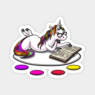 Unicorn Reading Book Magnet