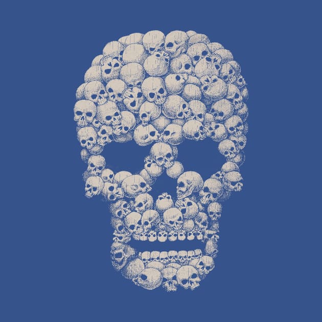 Monochrome Skull of Skulls by ElzeroStudio