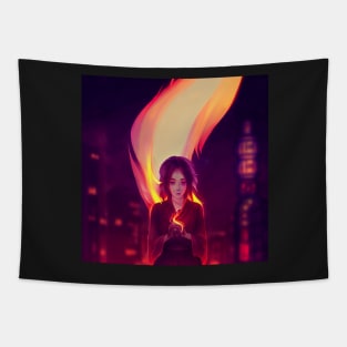 Girl in Kimono - best selling Tapestry