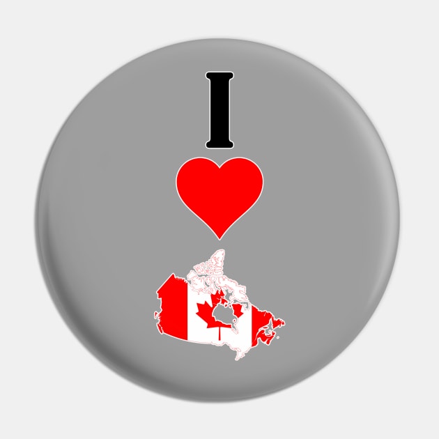 I Love Canada Vertical I Heart Country Flag Map Pin by Sports Stars ⭐⭐⭐⭐⭐