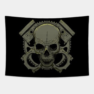 Gear and Skull Tapestry