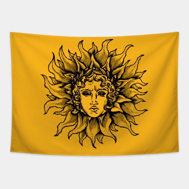 Apollo Sun God Symbol Tapestry by Nartissima