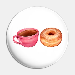 Coffee & Sugar Donut Pin