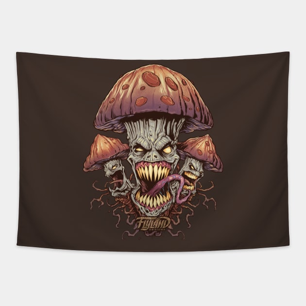 Evil Mushroom Tapestry by FlylandDesigns