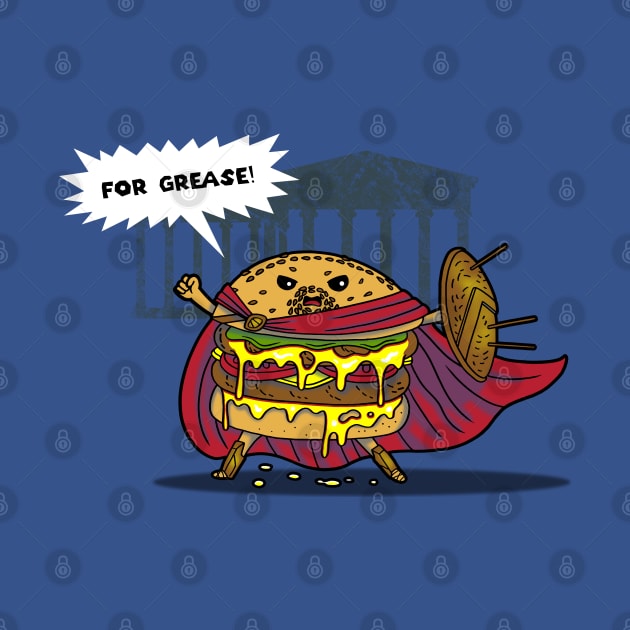 Funny Kawaii Burger Spartan 300 Cute Hamburger by BoggsNicolas