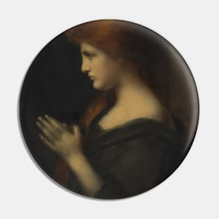 Young Woman Praying by Jean-Jacques Henner Pin