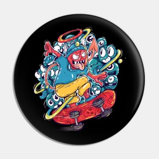 skateboard devil Pin