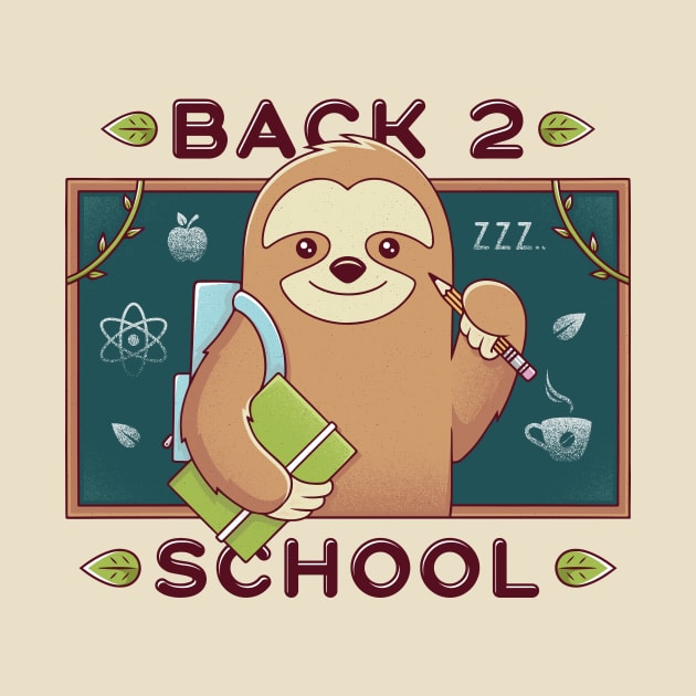 Sloth Back to School by Alundrart